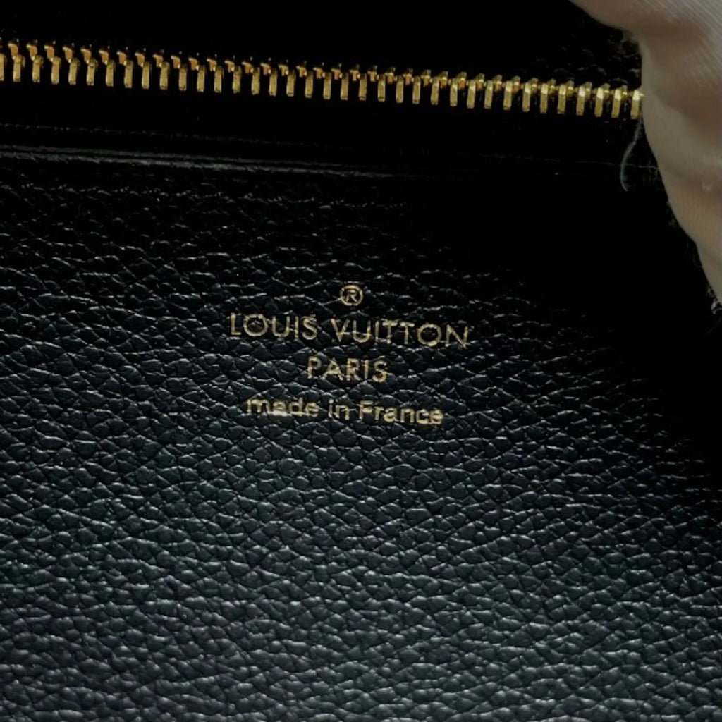 Monogram Round Louis Pre-Owned Noir Empreinte Vuitton LV VUITTON M61864 Long Zipper Zippy Wallet (Good) LOUIS