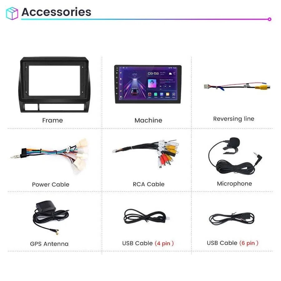 2+32GB 2005-2015 NAVI GPS Fit Radio Stereo Toyota Tacoma Android Car IPS BT 9" 13 1280*720 Carplay