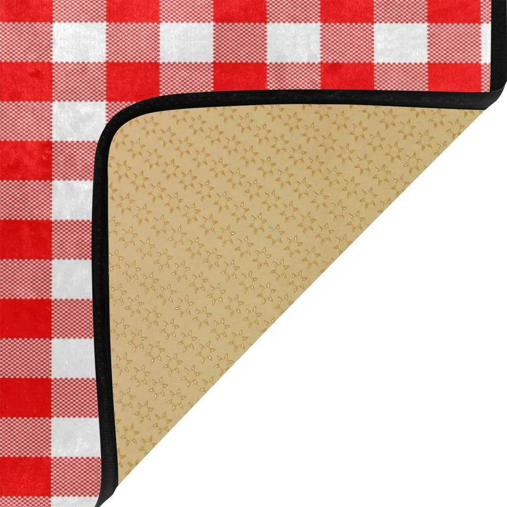 Kitchen Plaid 39 Bestwell Bedroom Mat Mat Slip White Red for Rug Waterproof Washroom Rug Comfort Sink 20 Kitchen inch Non Kitchen and Anti-Fatigue Washable x Floor