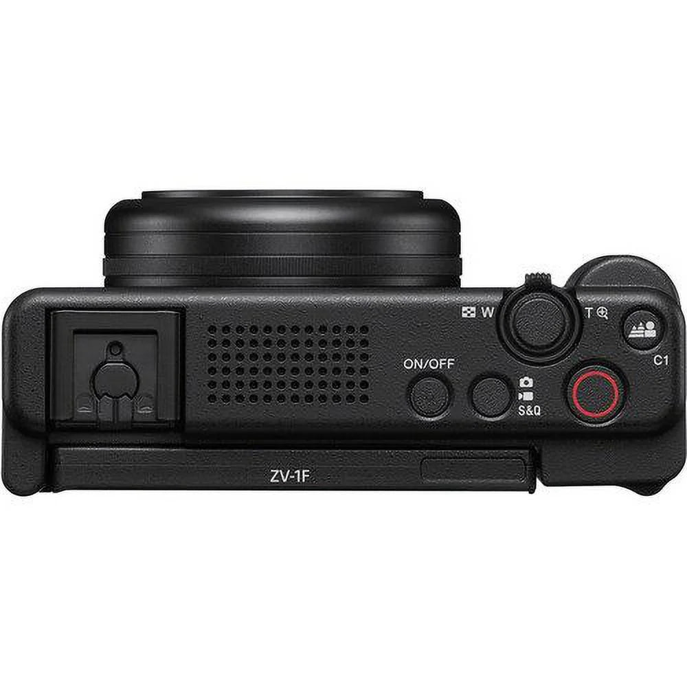 with 128GB Accessory Card Bundle Sony Camera ZeeTech + + SanDisk (Black) ZV-1F Memory Tripod Vlogging