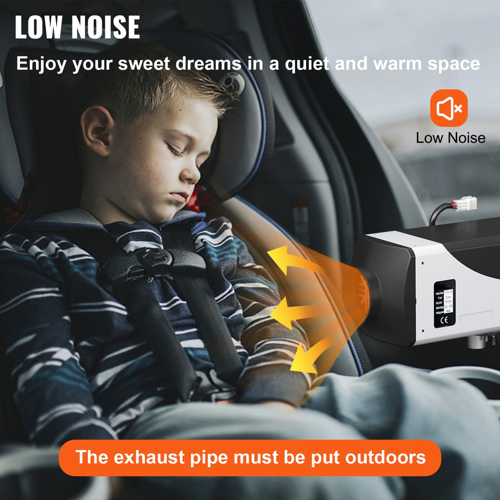 Control and LCD 12V Muffler Trailer and Heater Heater Air Diesel Thermostat 10L Diesel 5KW for Bus SKYSHALO Tank Motorhomes Parking with Boats Heater Remote Diesel RV