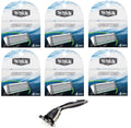 '+ (6 Schick Cartridges, Ct. Refill 4 Quattro Pack) Razor Compatible
