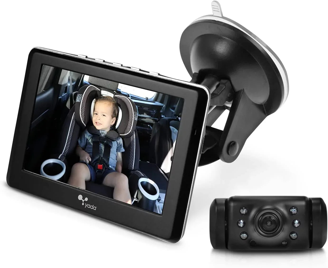 Mounts , Digital Universally 4.3 Headrest Cam, Transmission, with Vision onto Compatible, Display, and/or Portable Night Baby Wireless Car Yada Monitor Windshield
