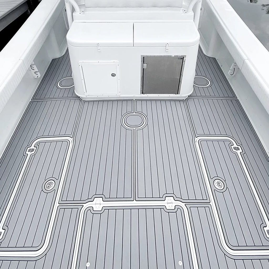 Boat Sea Foam RV 94"x HJDECK Self-Adhesive Deck for Non-Skid Yacht Faux Sheet/Carpet Teak Boat Decking 35" Flooring Marine Fits Pad EVA Mats/Decking
