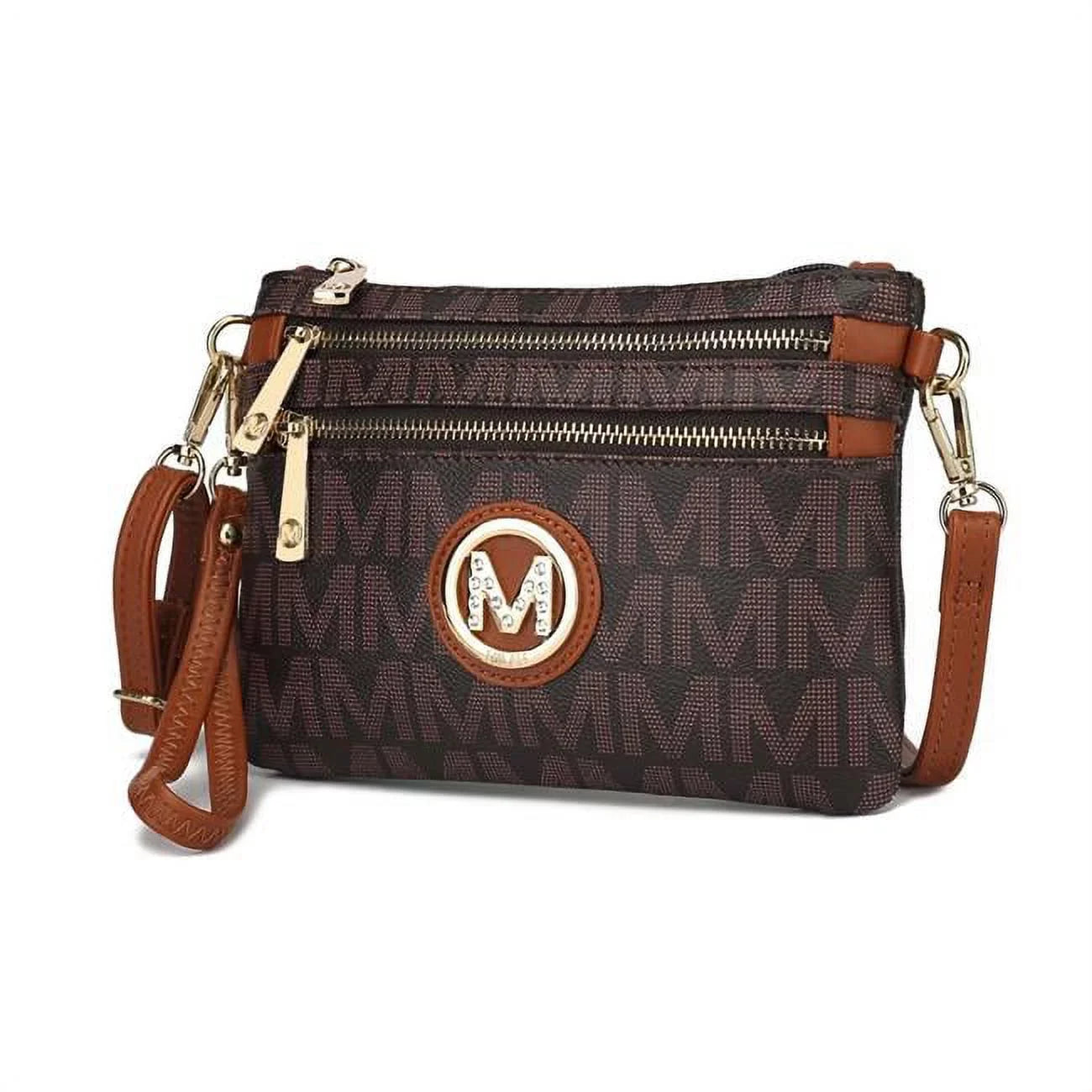 M by MKF Bag, K Brown Signature Geneve Mia Collection Crossbody