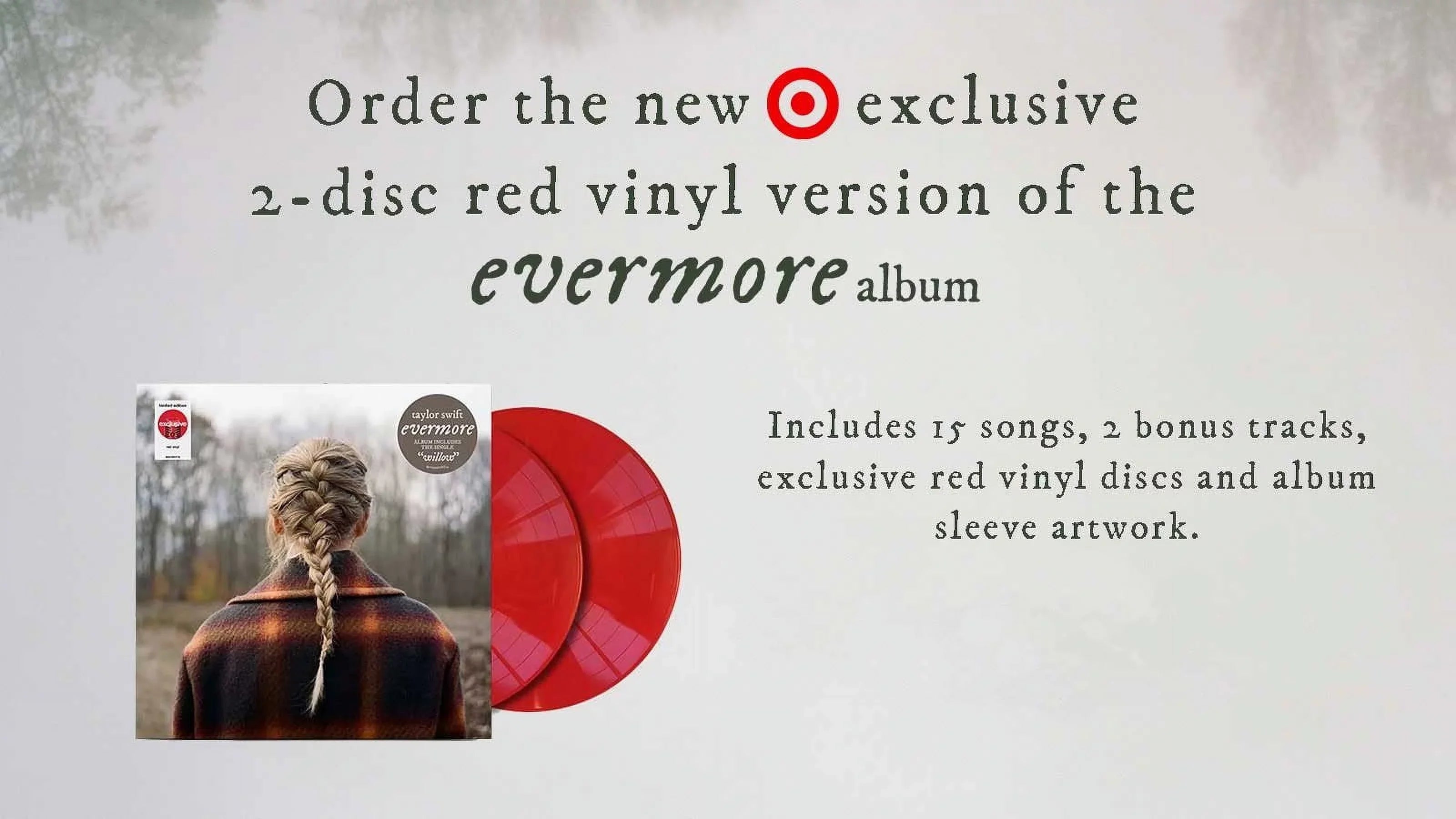 Evermore - Swift Limited Record Taylor LP Edition Vinyl Exclusive Red 2x