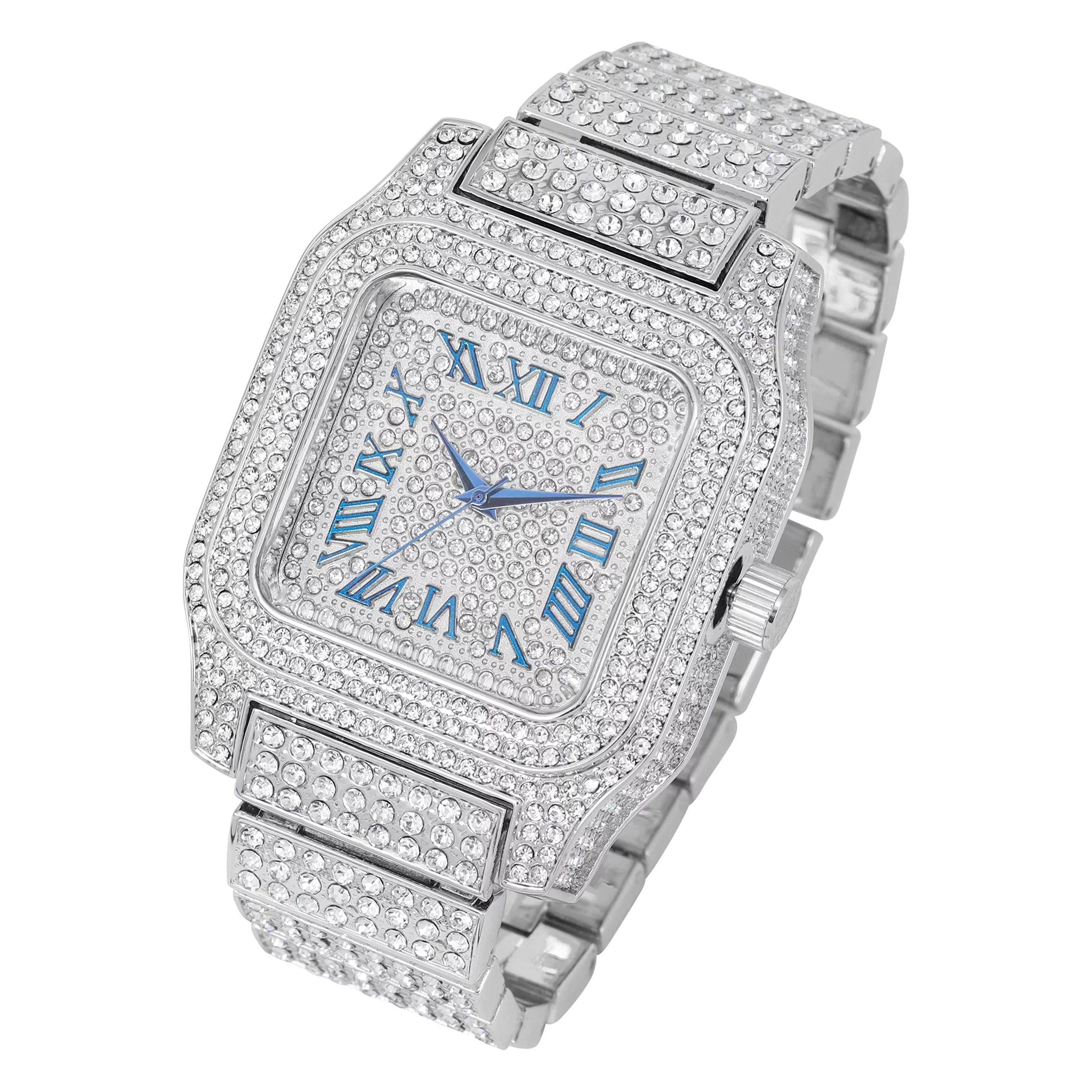 Cuban) Bling-ed Way - Gold R# (Silver Hop image Flashy Iced Will Watch 0513Sq Hypnotize Hip in product Square Blue a You Biggie Out