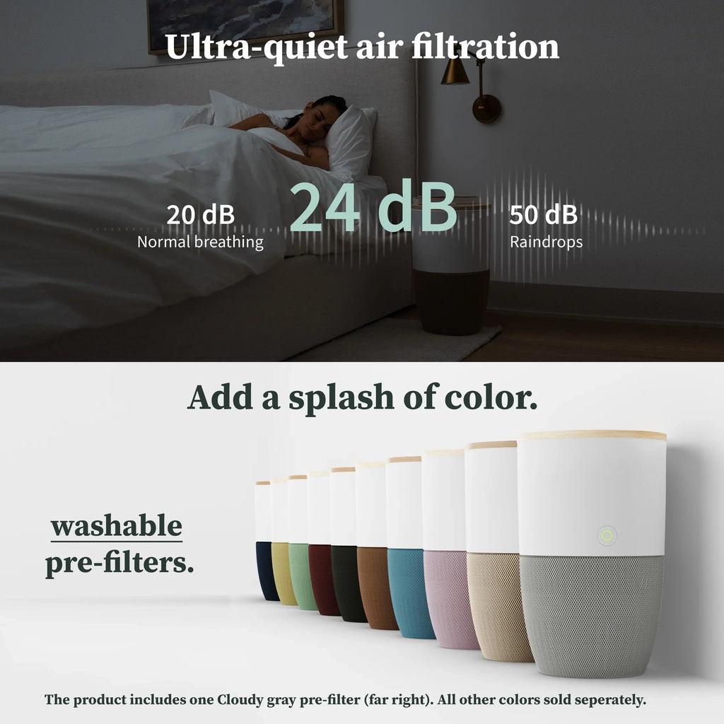With Medical-Grade HEPA-13 | Smart Dupray Air Purifier Air Bloom™ Accent Walnut Filtration Table