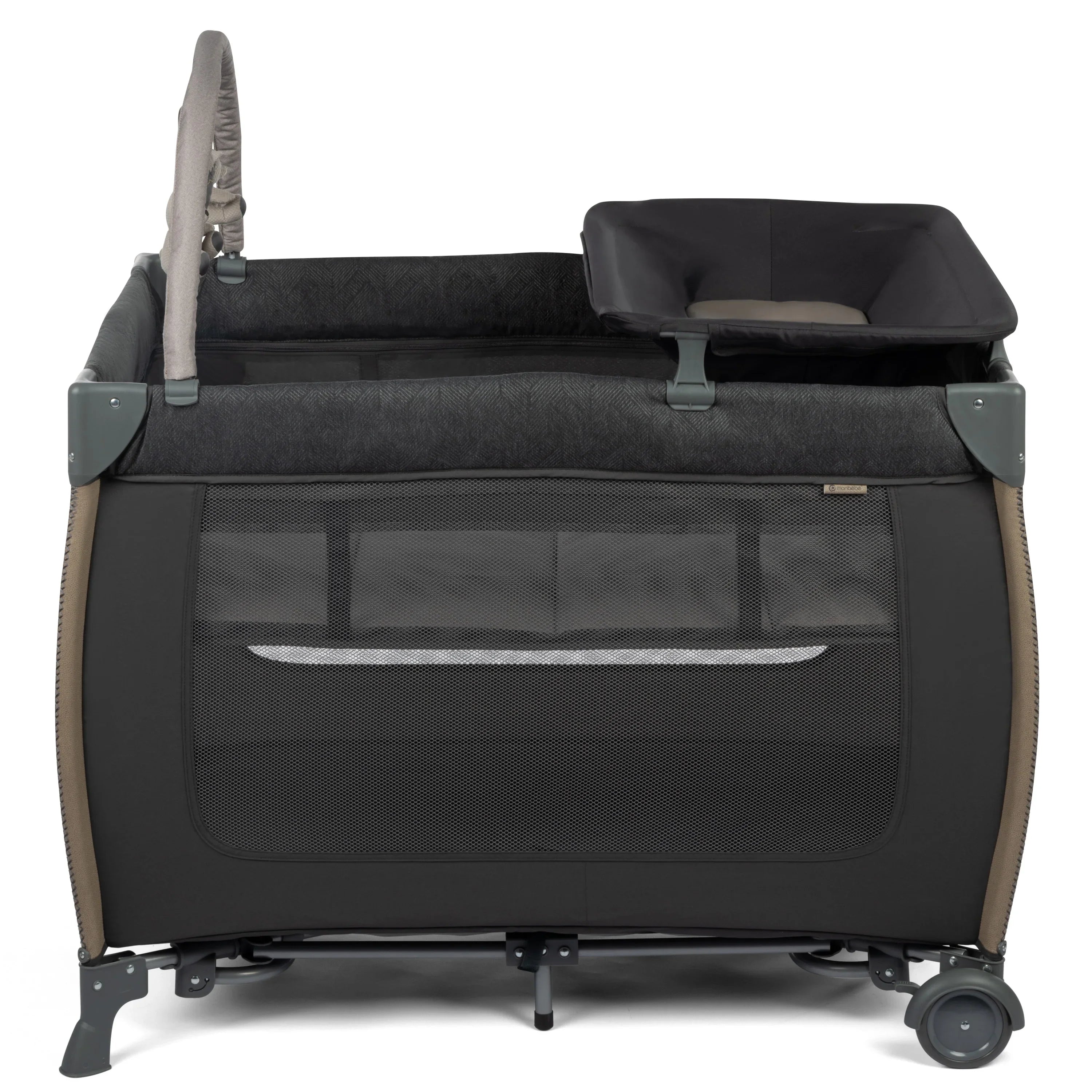 Full with Monbebe Point Rocking Bassinet, Size Castle Yard Play