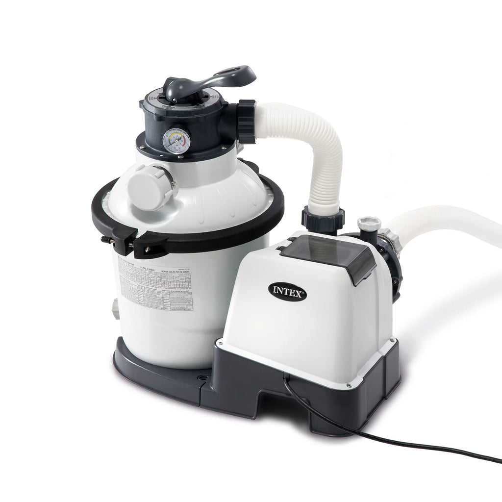 System inch Sand Krystal 1500 with Motor 110-120 Pool Intex10 Filter GFCI, GPH Gph Rate Pump, Clear Flow 1200 V