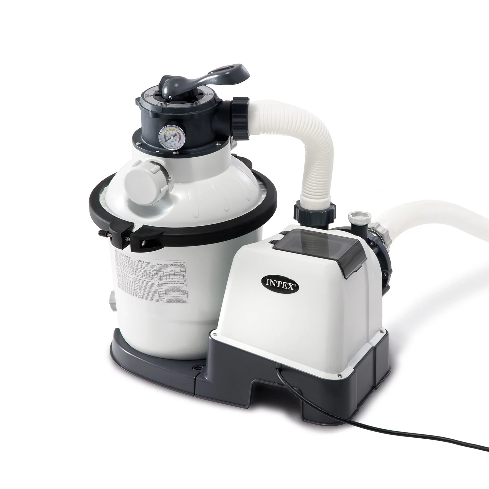System inch Sand Krystal 1500 with Motor 110-120 Pool Intex10 Filter GFCI, GPH Gph Rate Pump, Clear Flow 1200 V