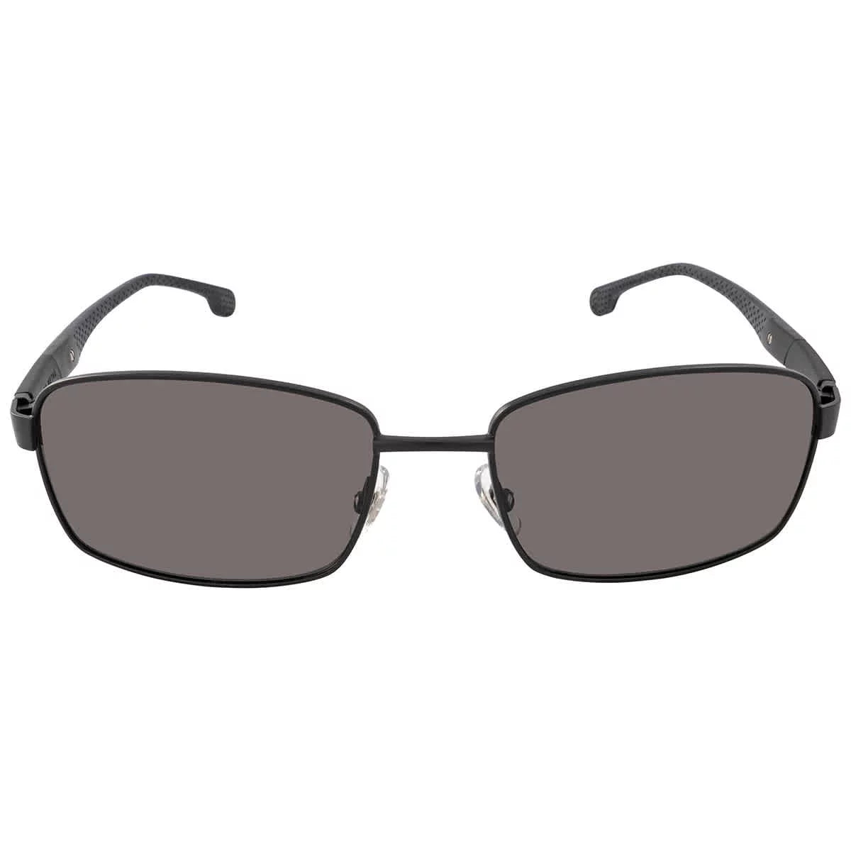 8037/S 18mm Sunglasses, Gray, Black/Polarized Men's Rectangular 58mm, Carrera