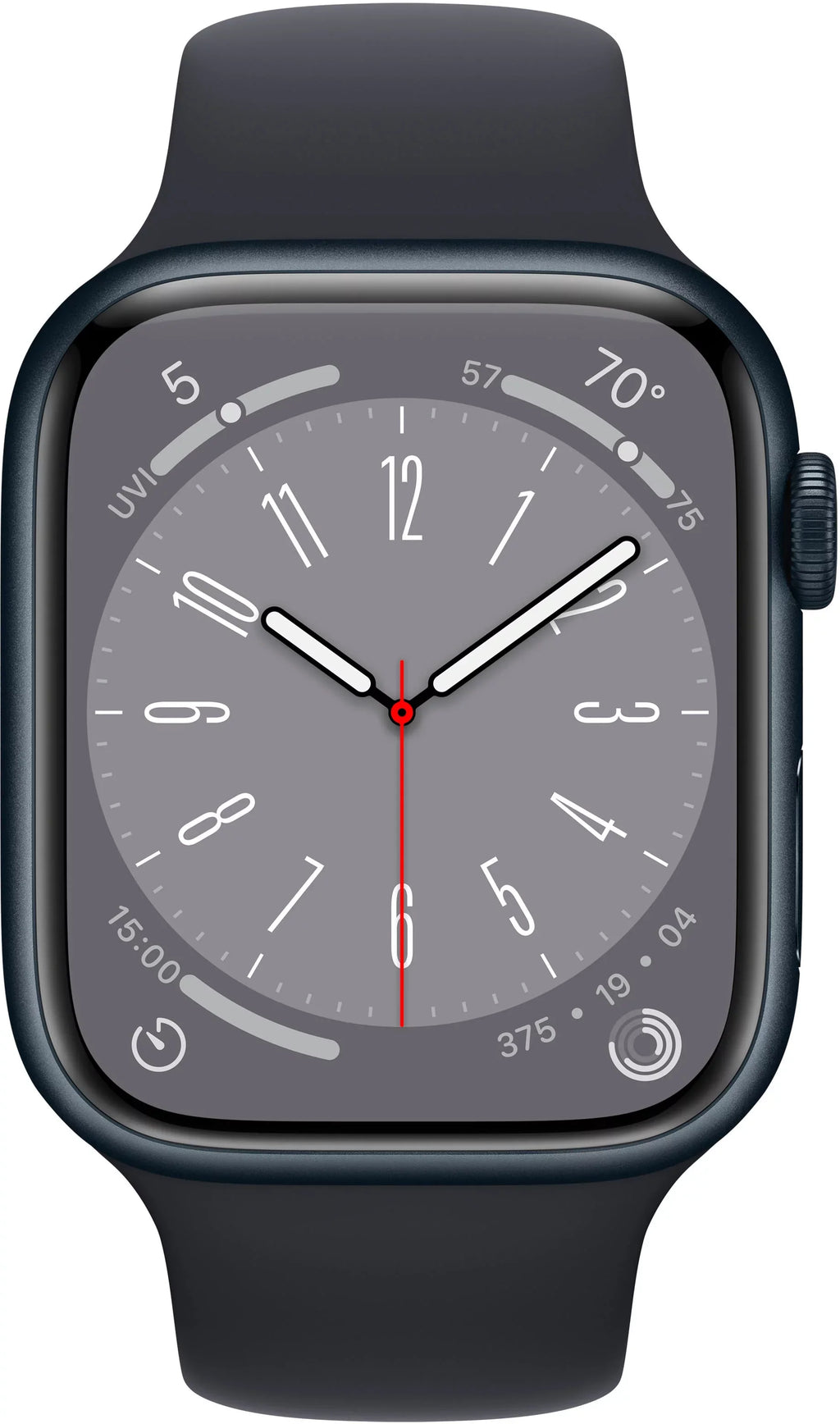 45MM Aluminum Series (Refurbished) GPS 8 Only Watch Midnight Midnight Band Apple Restored Case