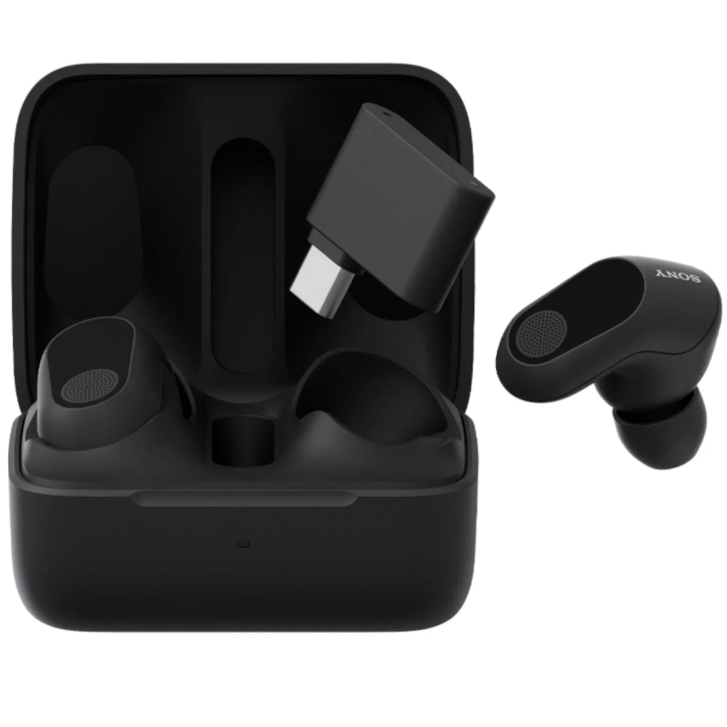 Black Open Battery, and WF-G700N Truly 30ms Buds Noise Audio 12 360 Spatial (LC3), USB-C PS5, Low Earbuds, Hours Wireless Box PC, Sony Latency, Cancelling LE Dongle for Gaming Sound, INZONE
