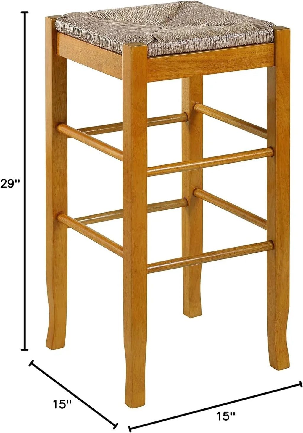 29-Inch, Bar Stool, Brown Height Rush Square Seat