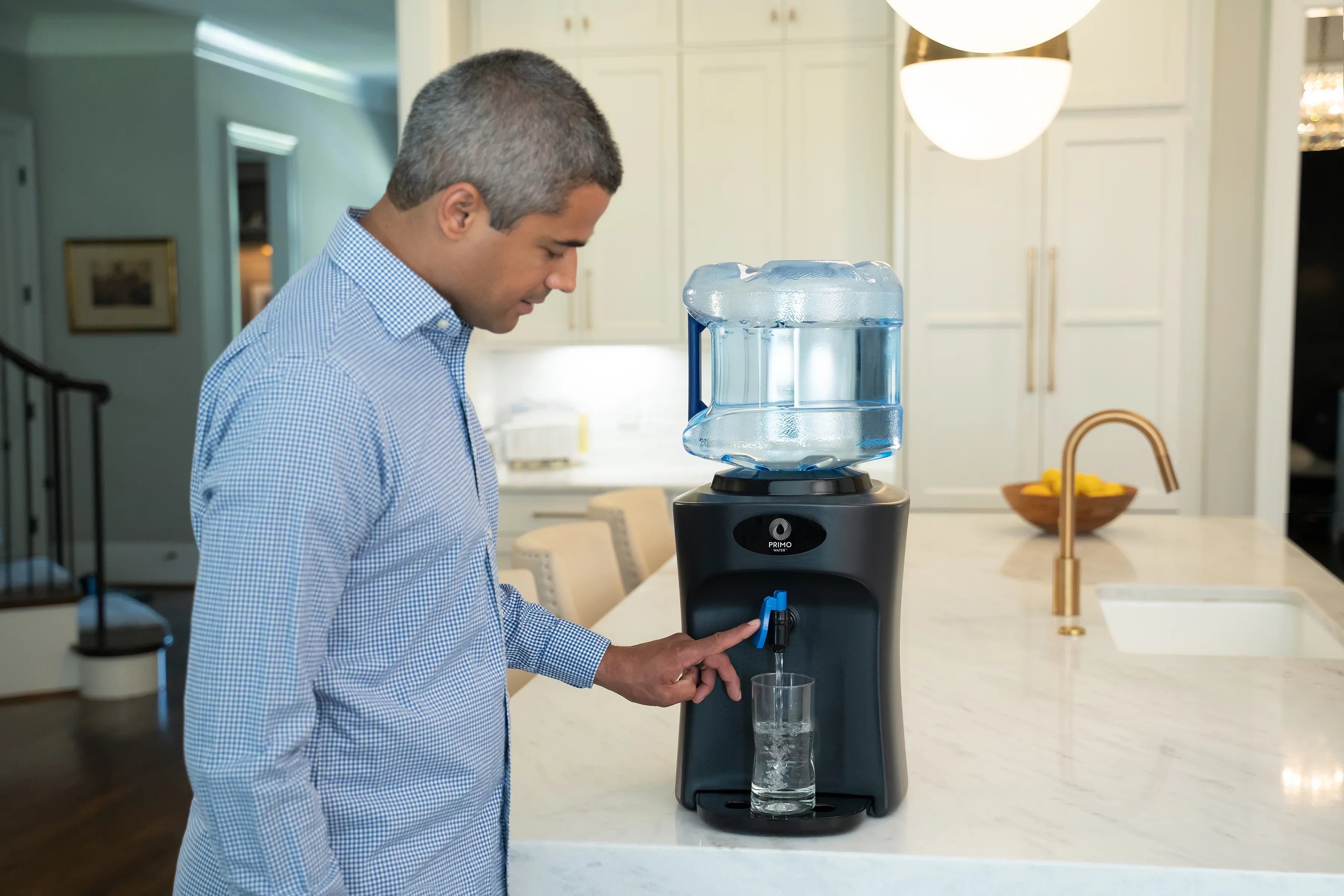 Gallon Loading, 5 Primo Temperature, Black, Top or Dispenser 3 Countertop Room Water