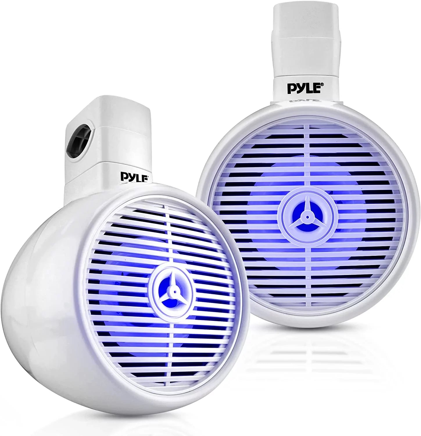 Marine PLMRWKBT65WT Speaker Resistant Speaker Lights, 2-Way - Bluetooth with Wakeboard Box White Mini 6.5" LED System Water Built-in Single
