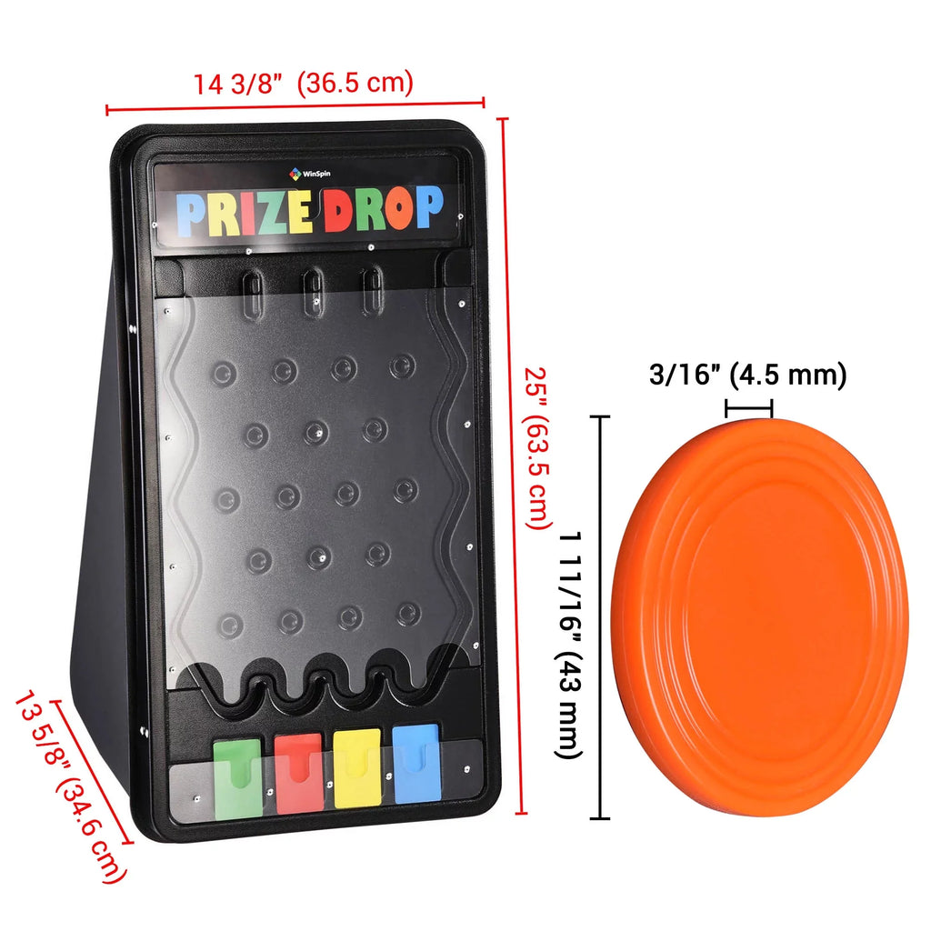 WinSpin Board Home Drop 25" Pucks Drop Tradeshow Prize w/20 Disk Game