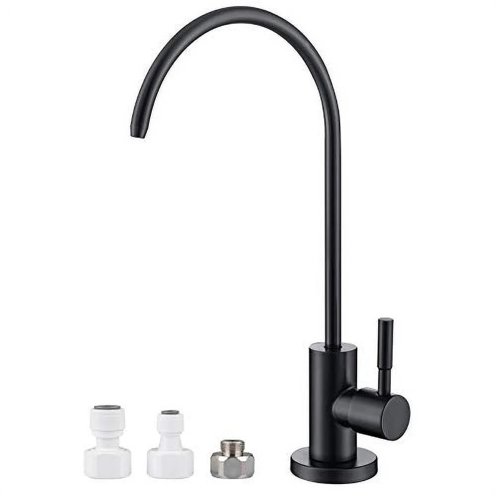 Water Faucet, Filtration Faucet, Faucet Systems, Filtered MIAOHUI Drinking Fits Steel Most Modern Reverse (Black) Osmosis Lead-Free, RO Gap, Non-Air Stainless Faucet Kitchen Water Water