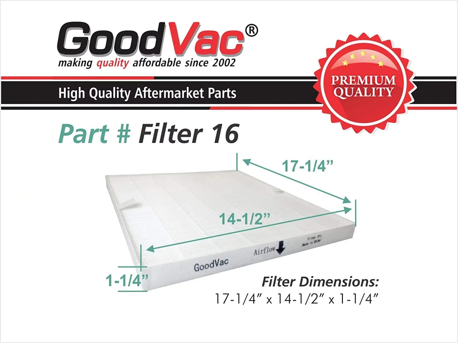 Filter w/ for GOODVAC Carbon Cleaner Air HEPA EL500 Pre-Filters EL500AZ Replacement Electrolux