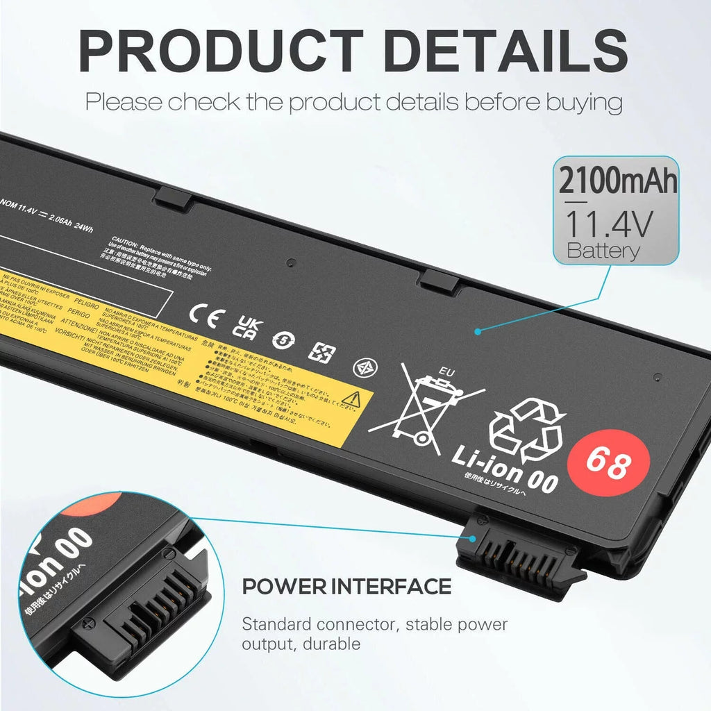 45N1127 T450s X250 T440 ThinkPad Lenovo Battery X240 for 45N1126 45N1127 68 10x