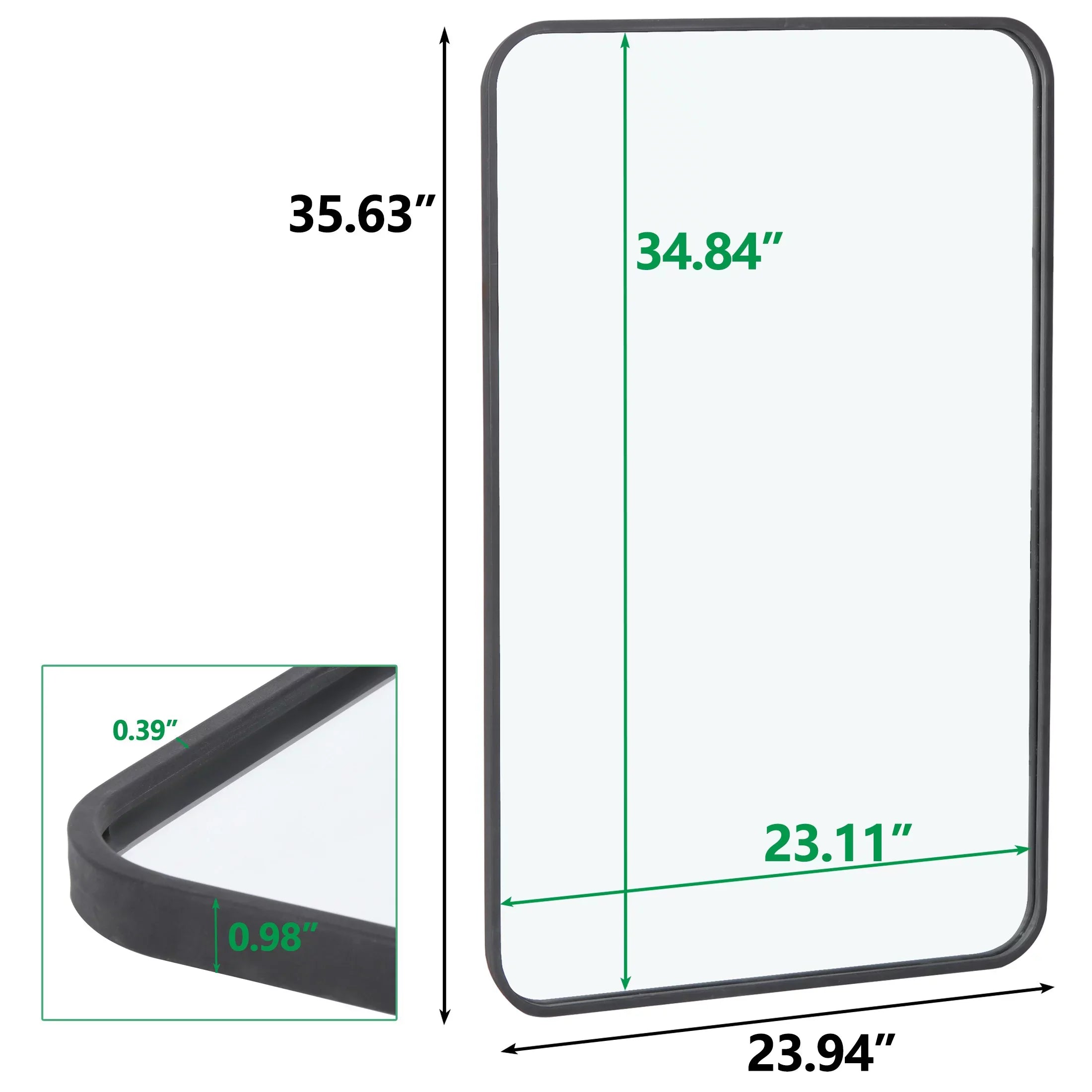 SuperDeal Wall Bathroom Make-up Rectangular inch 36 Imaging Mirror HD Dresser