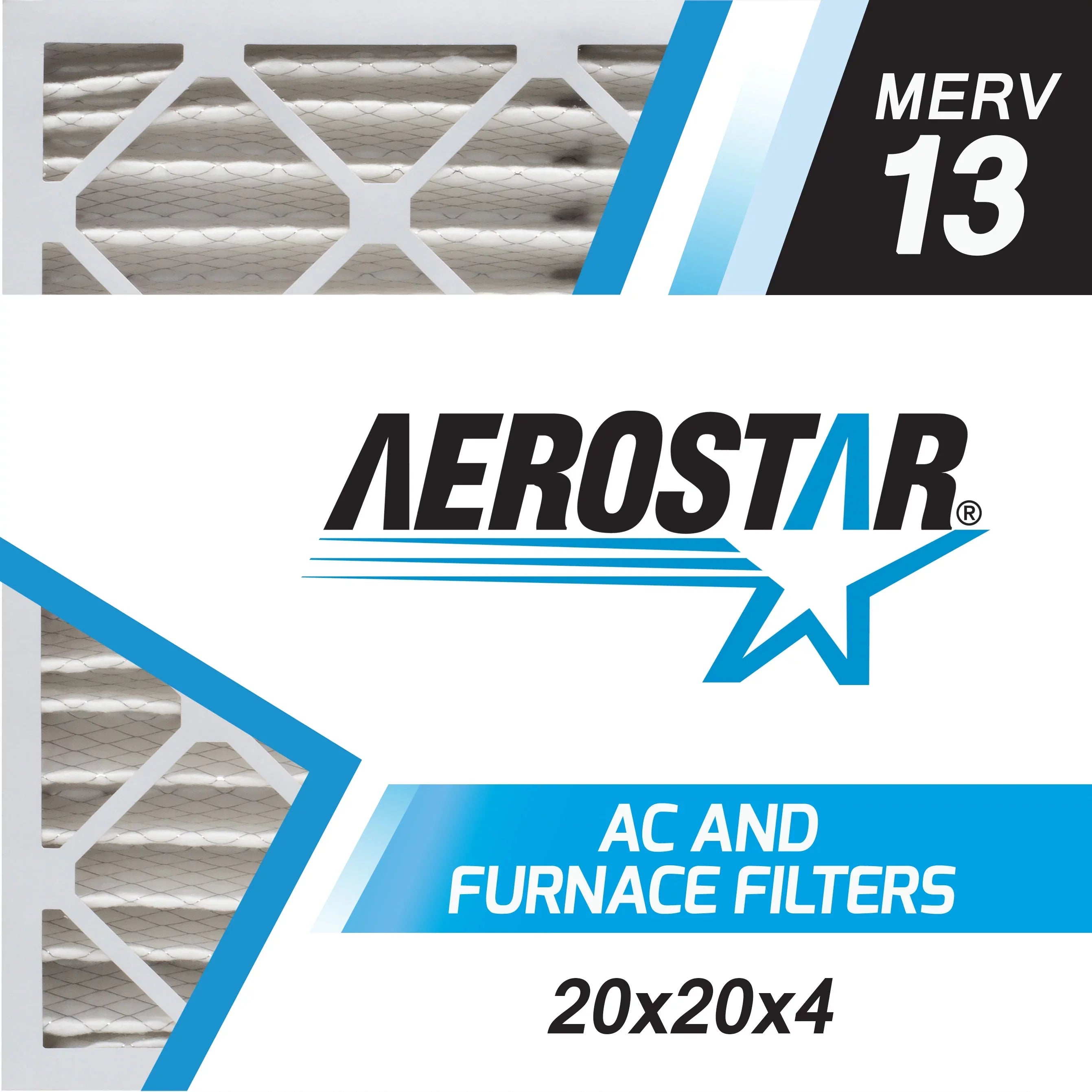 the of 1, Filter, USA 4, in 20x20x4 20 20 13, x Aerostar MERV Box Air x Made Pleated