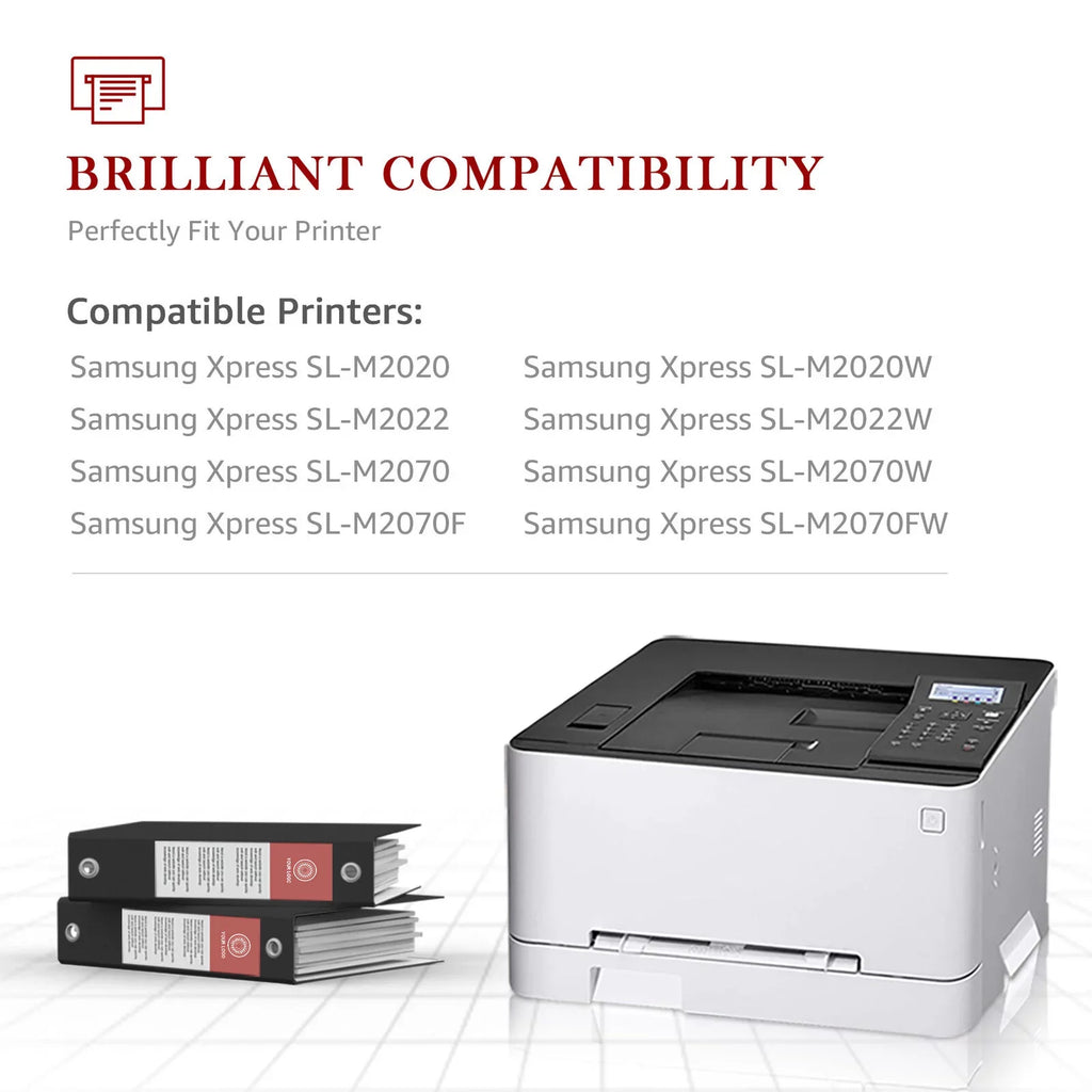 Work for Tonerkingdom Compatible Samsung M2020W Laser Replacement M2070W Toner with Xpress M2070FW 4-Pack MLT-D111S Ink Printer (Black) Samsung 111S