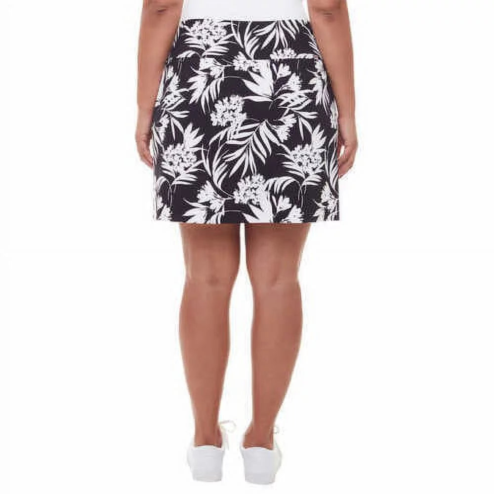 Co. Print,Medium Printed Womens Skort,Black S.C. &