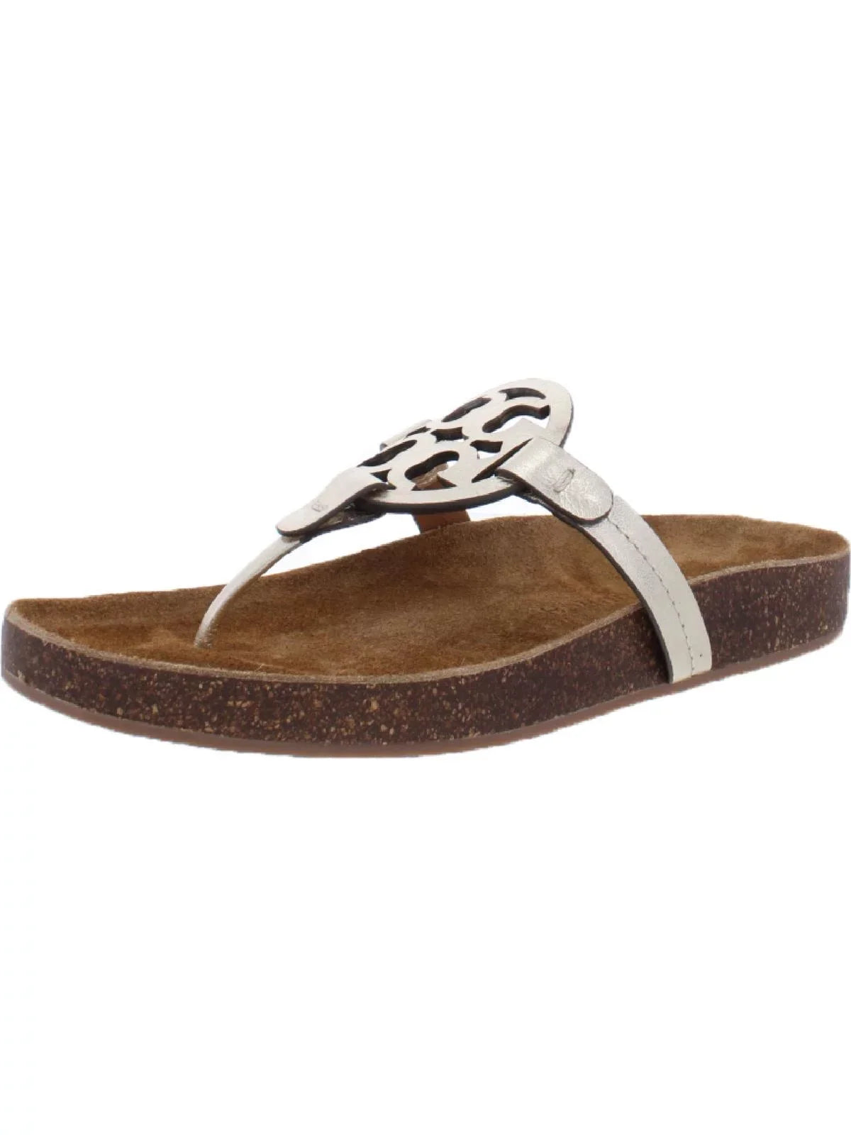 Tory Ergonomic Cloud Metallic Sandals Women's Leather Burch Miller Slide