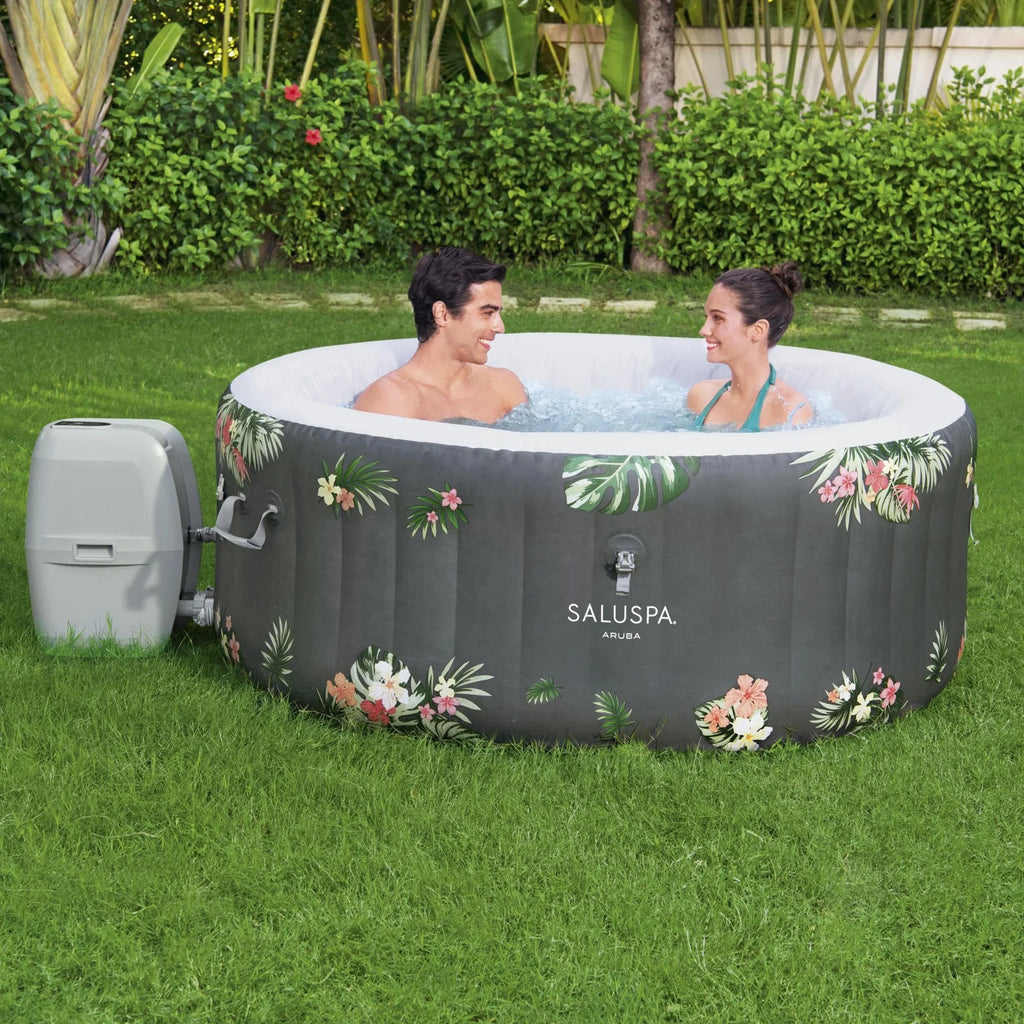 SaluSpa Inflatable Bestway with Canopy Shade Sun SaluSpa Aruba Tub Hot