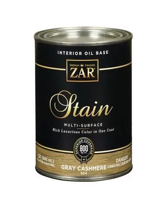 1 (Pack ZAR of Gray Wood Cashmere 4) Oil-Based Semi-Transparent Stain qt.