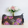 Charlotte Canvas Print Multi Iris Coach Signature Rose In IN Bag Shoulder CL406 With Brown