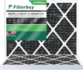 AC Activated Filterbuy Eliminator 8 (3-Pack) Pleated HVAC Odor Filters with Furnace MERV Carbon Air 14x20x1