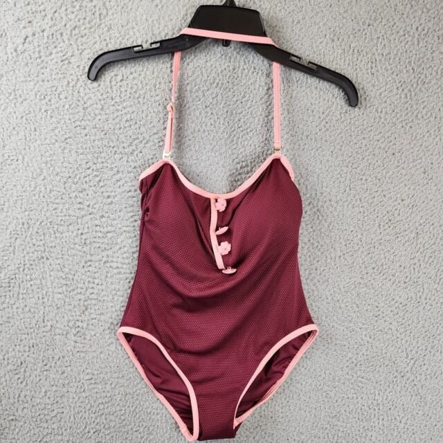 Large Swimsuit, New PURPLE US Kate Pique York One-Piece Convertible Spade
