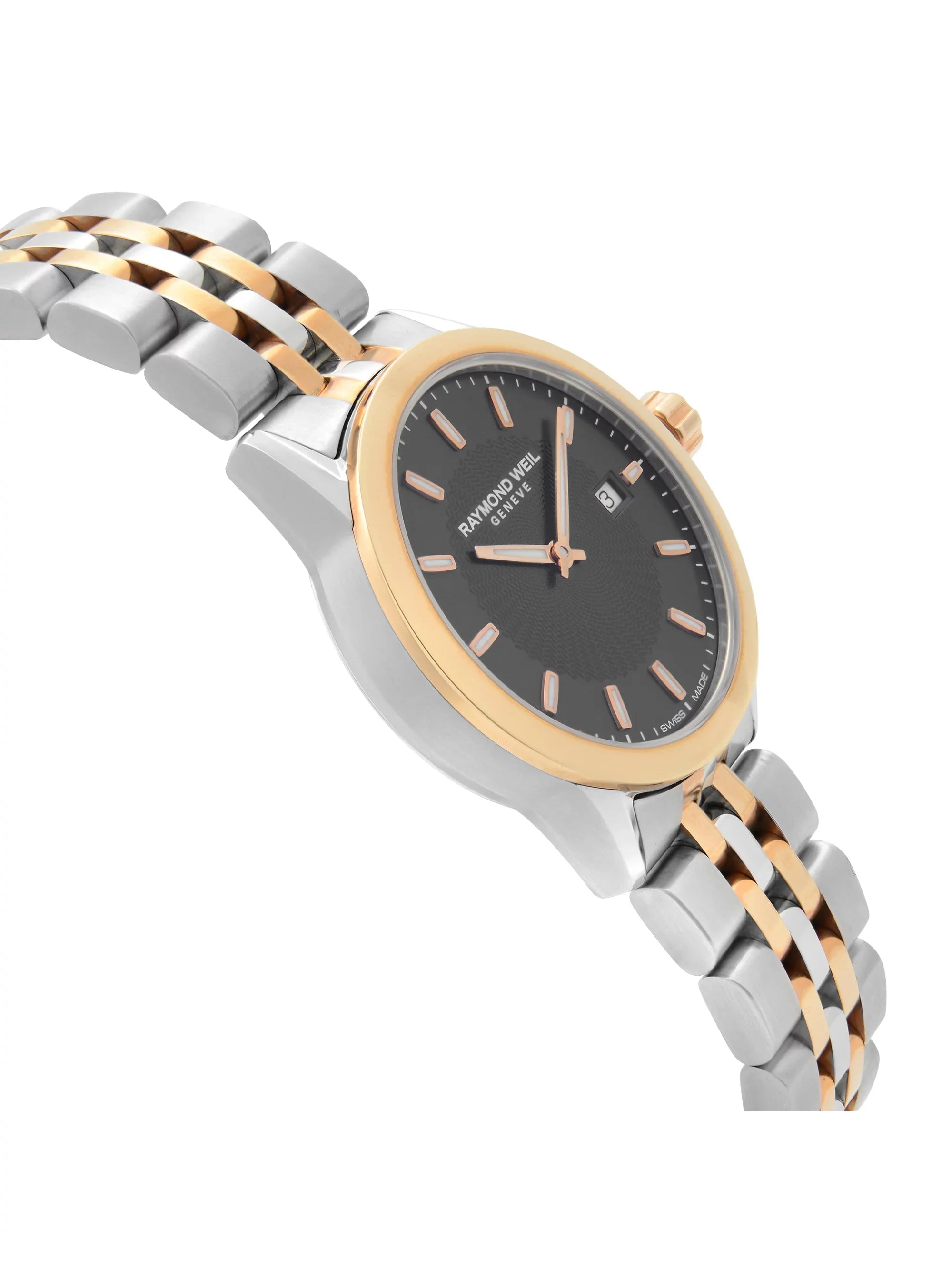Raymond Freelancer Watch Steel Black Ladies 5629-SP5-20021 Dial Two-Tone Weil