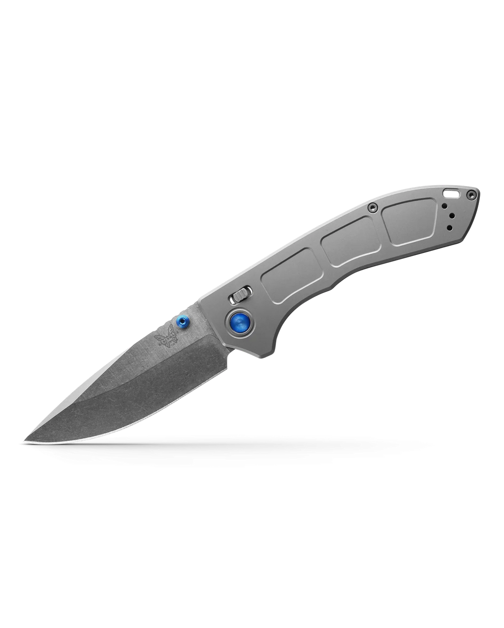 3.43-Inch Folding Blade Titanium M390 Narrows Knife Handle Steel 748 Benchmade