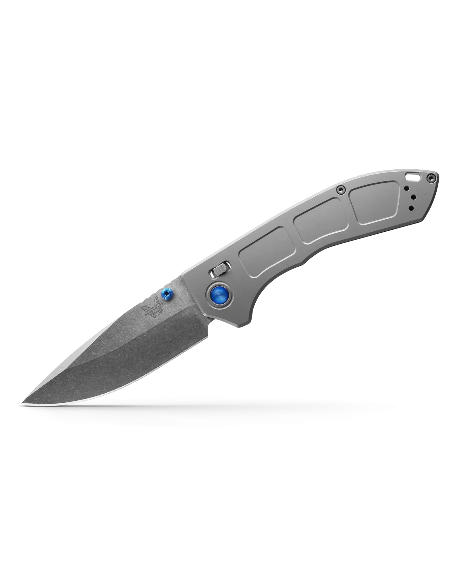 3.43-Inch Folding Blade Titanium M390 Narrows Knife Handle Steel 748 Benchmade