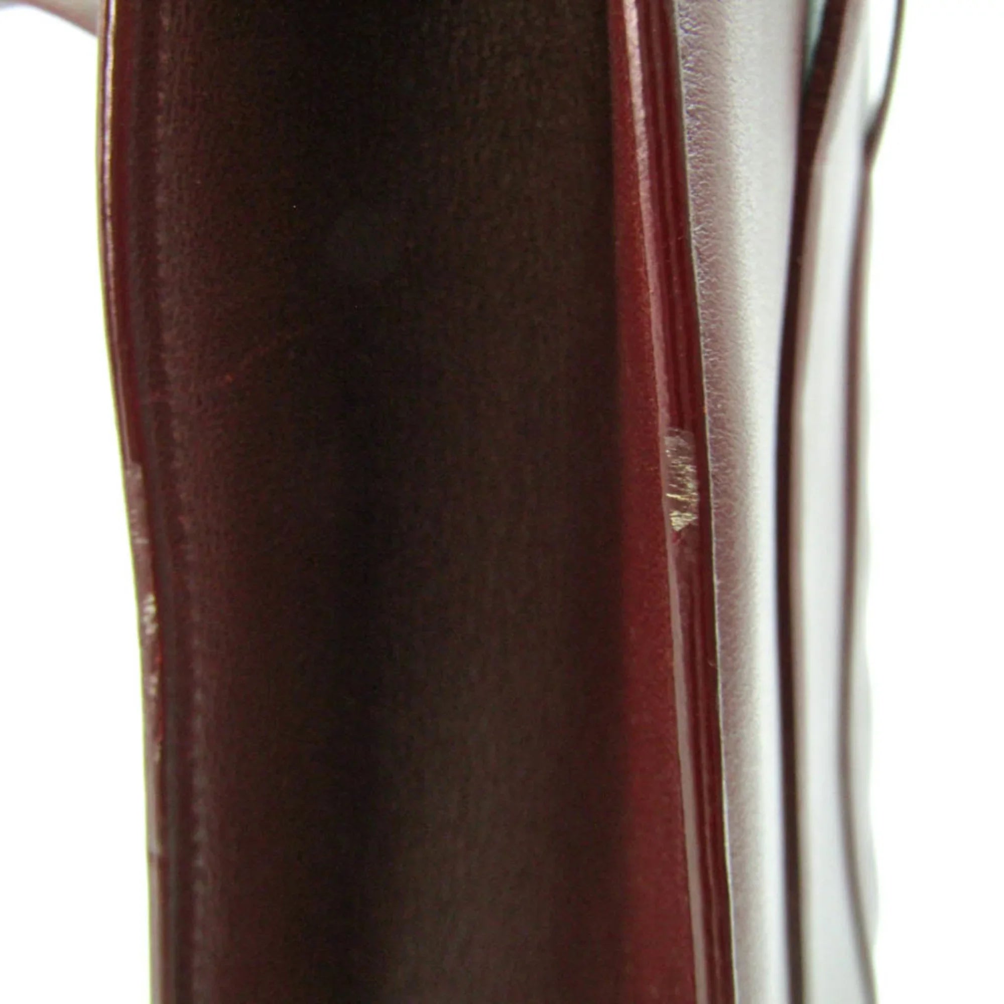 Bag Pre-Owned Tote Cabochon (Good) Cartier Women's Bordeaux Leather
