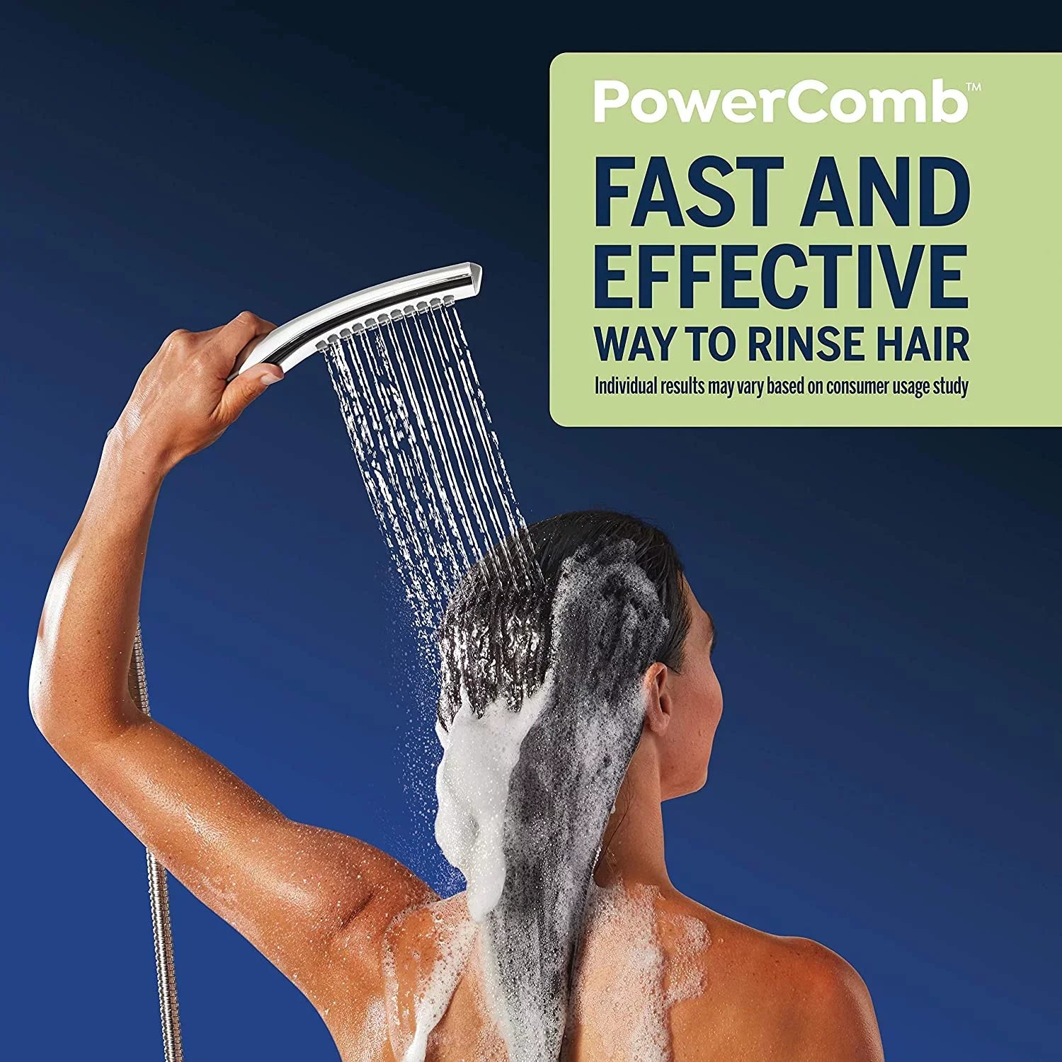 Shower Waterpik Chrome, Spa Massage, Combo with PowerWand XIB-633E-SBX-183ME PowerPulse