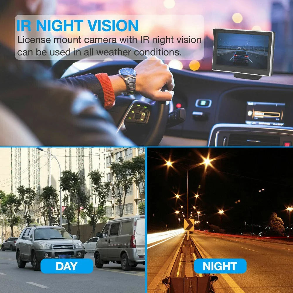 Rear 5" Night Parking MM Camera Electronicles HD Wireless Vision View Backup Monitor Car + System