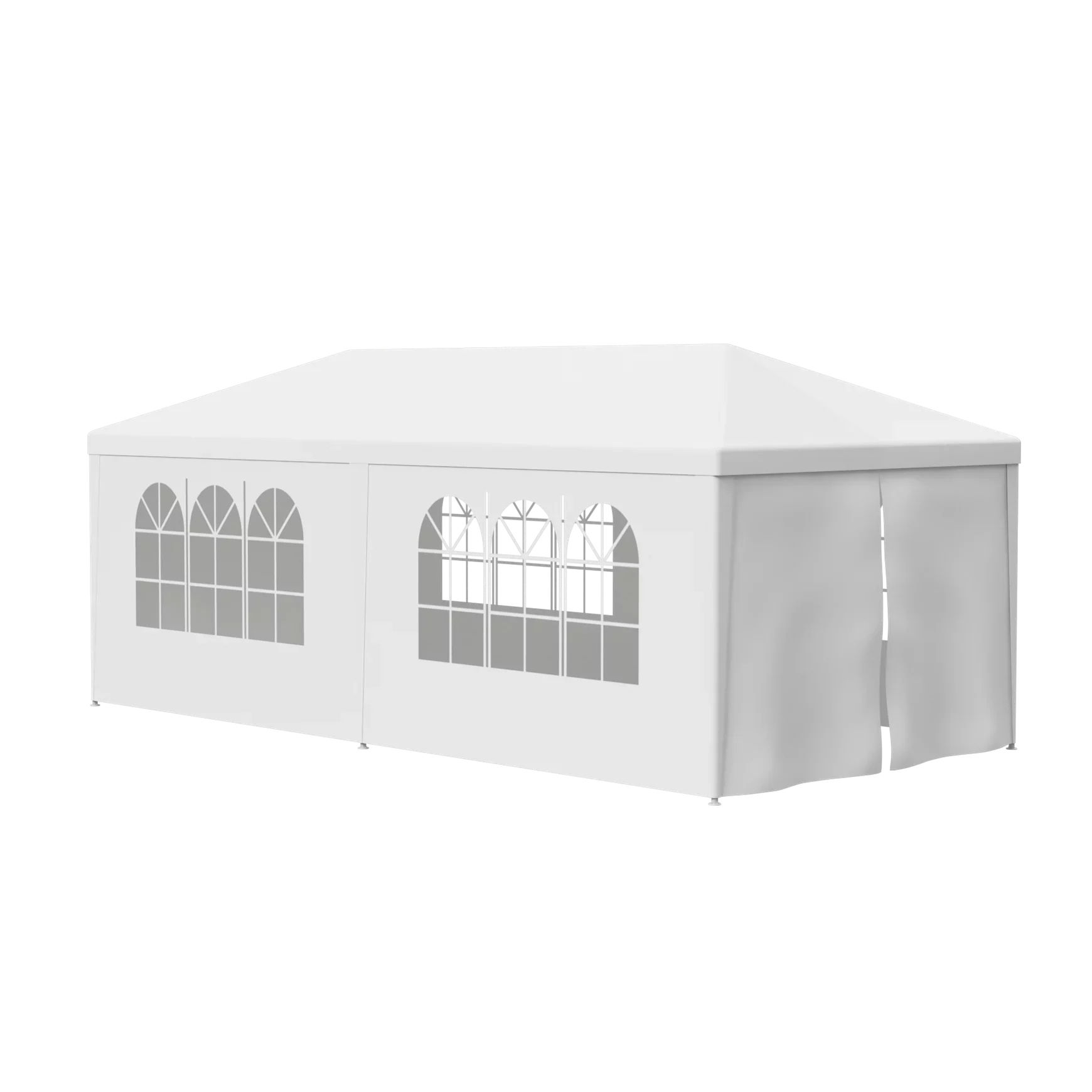 10'x20' Walls, Party Outdoor 8.00, White Canopies Event Side Tent Gazebo Zeny Pavilion 6 Wedding Canopy with