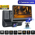Detection 4" G-Sensor, Dash 1080P Motion Parking Dual Lens Car Front/Rear/Built-In DVR Recorder Monitoring Driving Xhy Video Camera HD Cam and