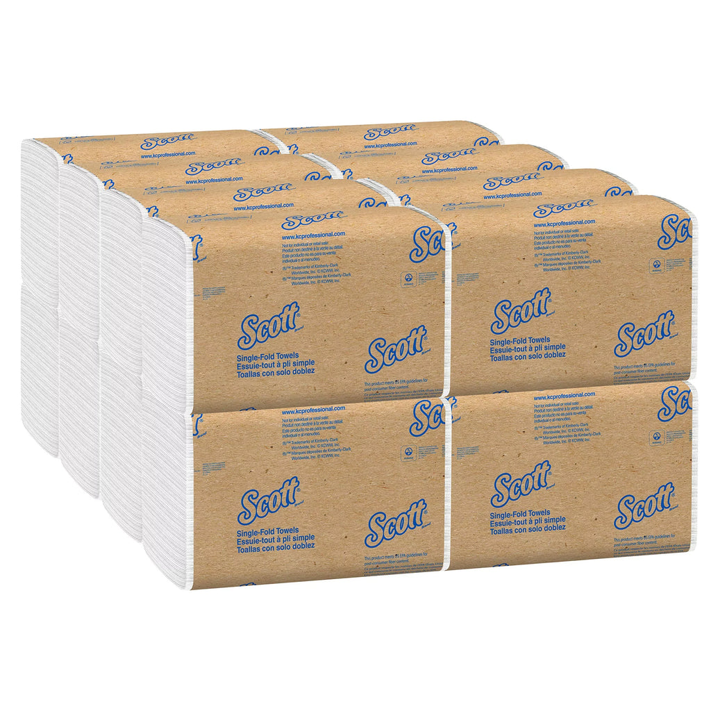 White, / / Affordable (01700), 16 Towels Fold Clip, 250 Paper Paper, Towel Single Clips Towels Case Scott