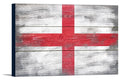 Country Stretched Gallery England (18x12 Artwork Flag Rustic Lantern - Press Canvas) Wrapped