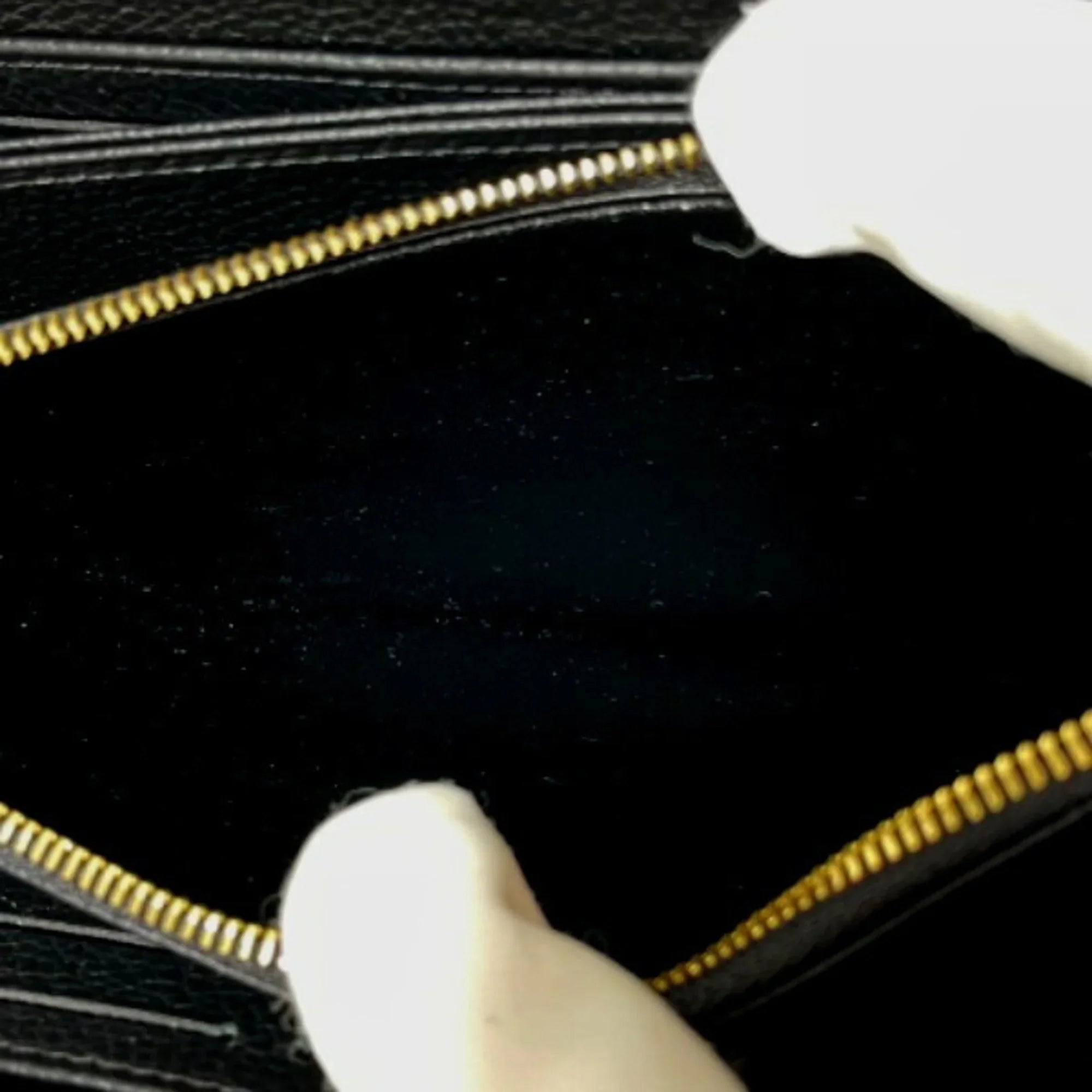 Monogram Round Louis Pre-Owned Noir Empreinte Vuitton LV VUITTON M61864 Long Zipper Zippy Wallet (Good) LOUIS