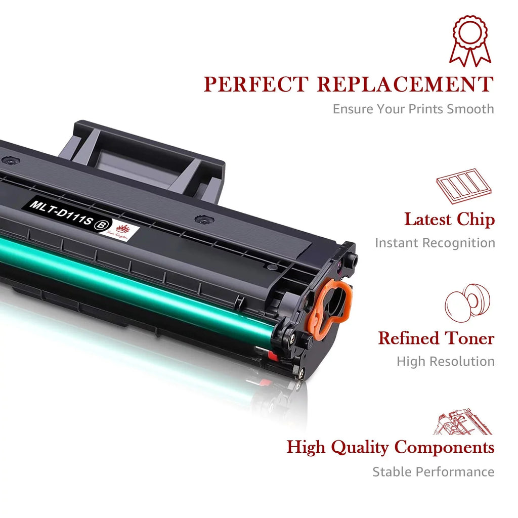 Work for Tonerkingdom Compatible Samsung M2020W Laser Replacement M2070W Toner with Xpress M2070FW 4-Pack MLT-D111S Ink Printer (Black) Samsung 111S