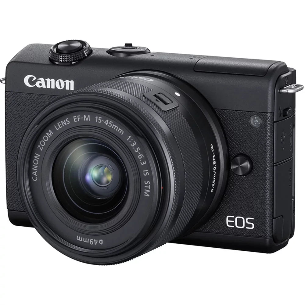 M200 (Black) EOS Accessory Bundle 20PC Digital 15-45mm Lens with Canon Camera -
