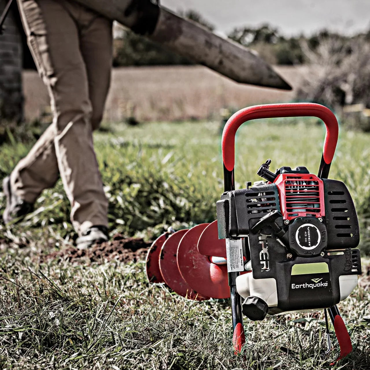 Powerhead 2-Cycle With 43cc 8 Bit, Engine, 1-Person Auger Auger E43™ Inch Earthquake Viper Earth 35064