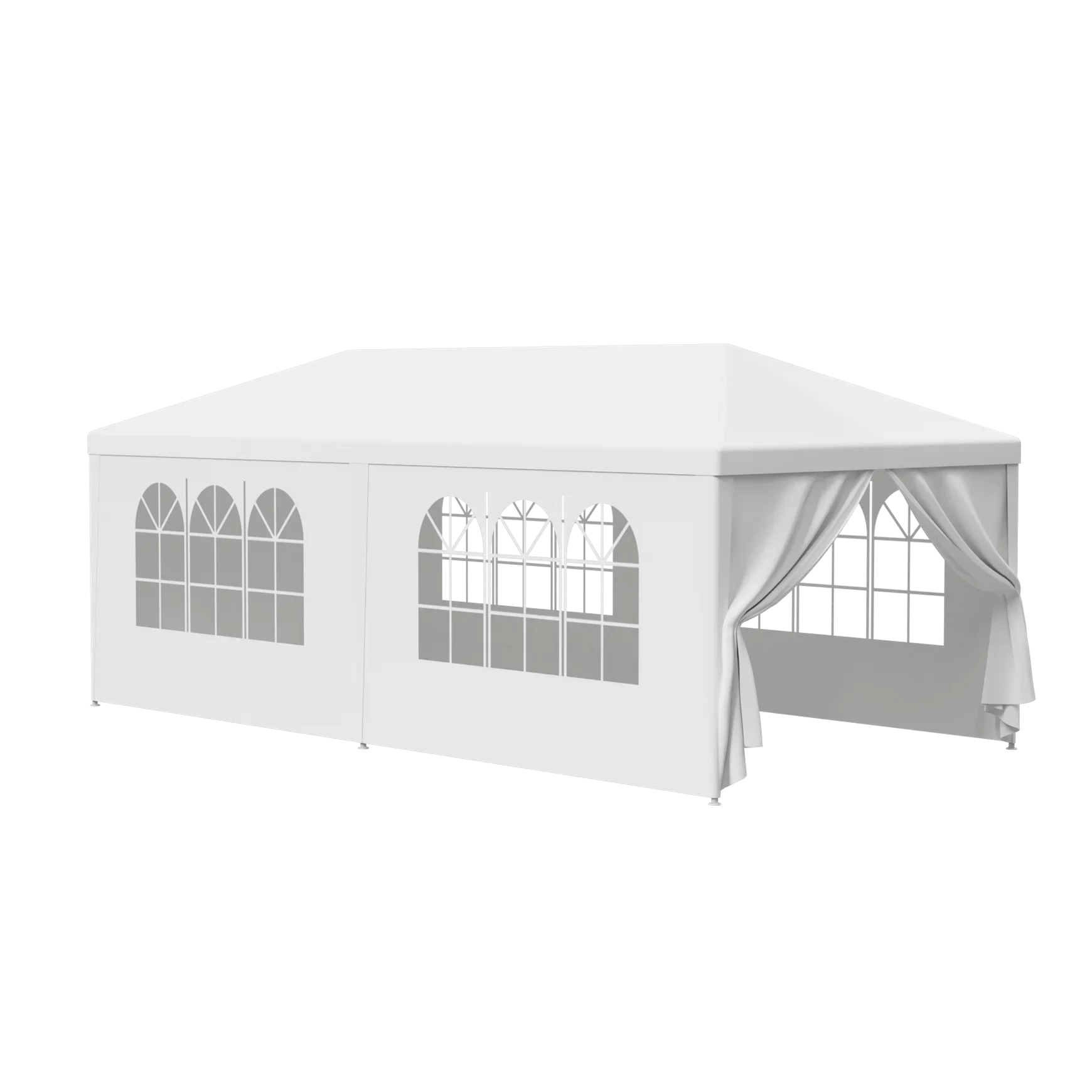 10'x20' Walls, Party Outdoor 8.00, White Canopies Event Side Tent Gazebo Zeny Pavilion 6 Wedding Canopy with